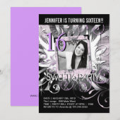 Grunge Sweet sixteen Invitation (Devant / Derrière)