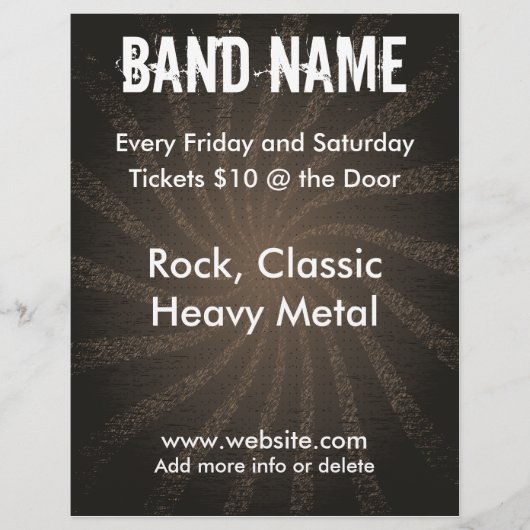 Grunge Swirl Music Flyer (Voorkant)