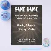 Grunge Swirl Music Flyer (Enkel)