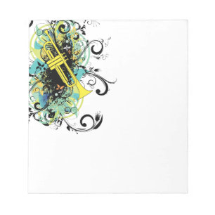 Grunge Swirl Trumpet Notitieblok