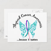 Grunge Tattoo Butterfly 6.1 Schildklierkanker Briefkaart (Voorkant / Achterkant)