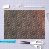 Grunge Texture Geometry Decorative Weathered Brown Tissuepapier (Craft)