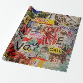 Grunge textured background design met oude torn cadeaupapier