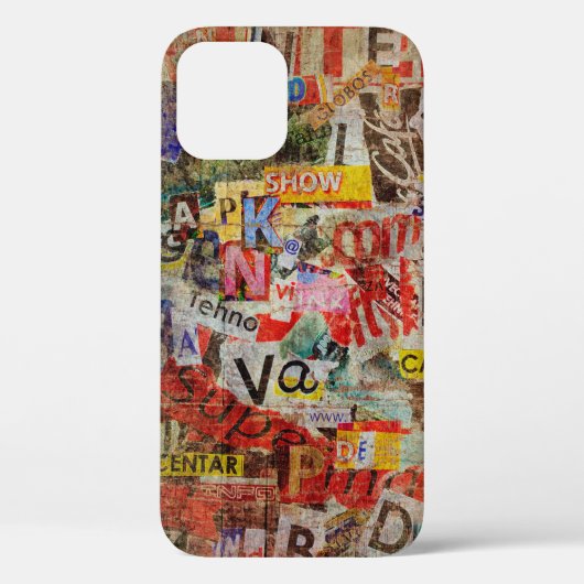 Grunge textured background design met oude torn Case-Mate iPhone case (Achterkant)
