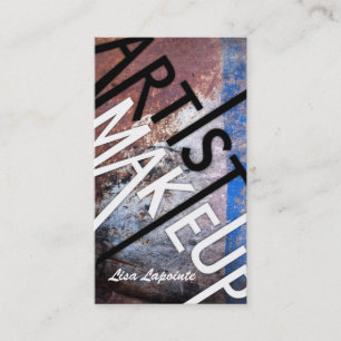 Grunge Textured Makeup Artist Visitekaartjes