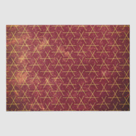 Grunge Textured Patroon Geometrisch Bruin Afgewerk Tissuepapier