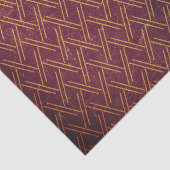 Grunge Textured Pattern Geometry Decorative Paars Tissuepapier (Detail)