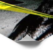 Grunge textuur expressieve penseelstreken poster (Hoek)