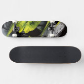 Grunge textuur expressieve penseelstreken skateboard (Horizontaal)