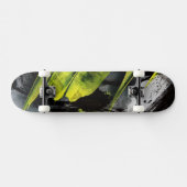 Grunge textuur expressieve penseelstreken skateboard (Horizontaal)