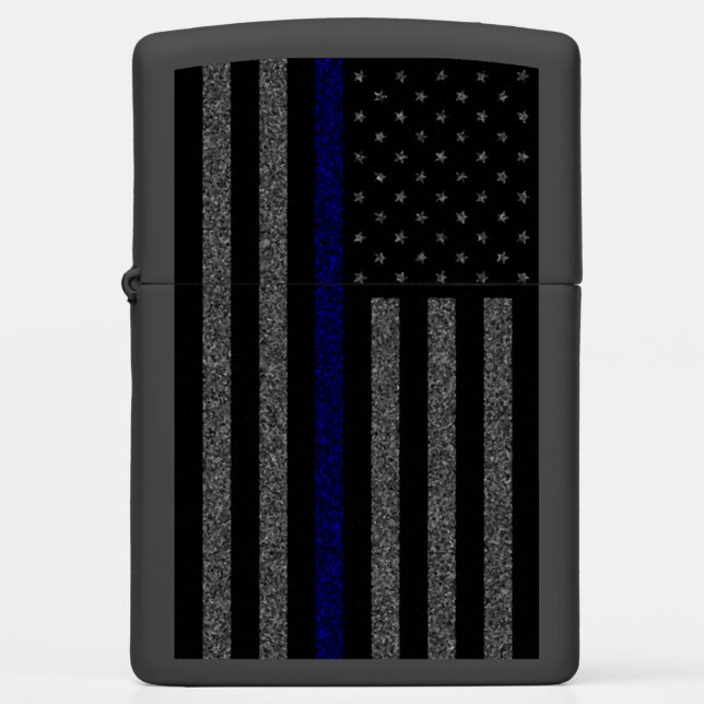 Grunge Thin Blue Line Vlag (Voorkant)