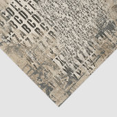 Grunge Tissue Paper with Letters and Numbers Tissuepapier (Detail)