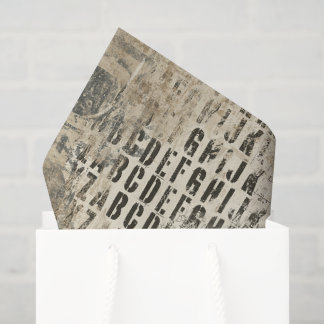 Grunge Tissue Paper with Letters and Numbers Tissuepapier