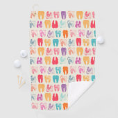 Grunge Tooth Pattern Golfhanddoek (Insitu)