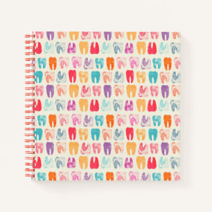 Grunge Tooth Pattern Notitieboek