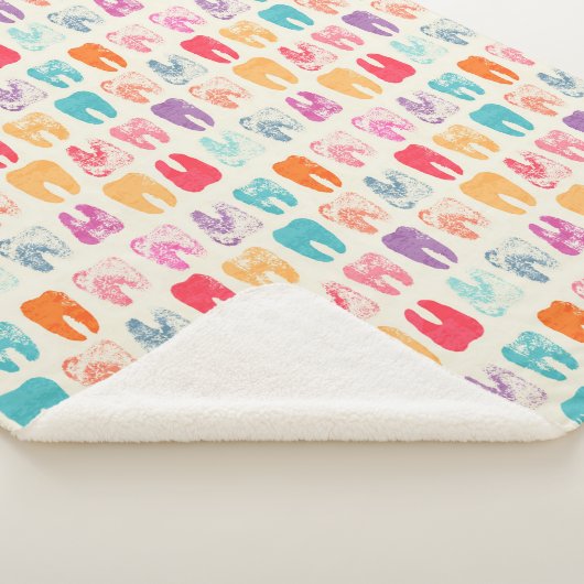 Grunge Tooth Pattern Sherpa Deken (3/4)