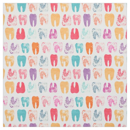 Grunge Tooth Pattern Stof (Swatch)