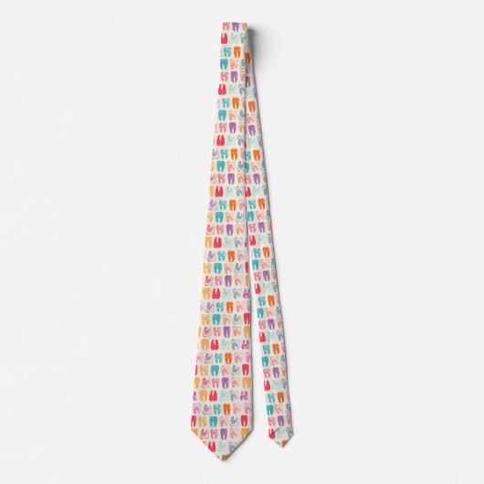 Grunge Tooth Pattern Stropdas (Voorkant)