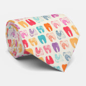 Grunge Tooth Pattern Stropdas (Opgerold)
