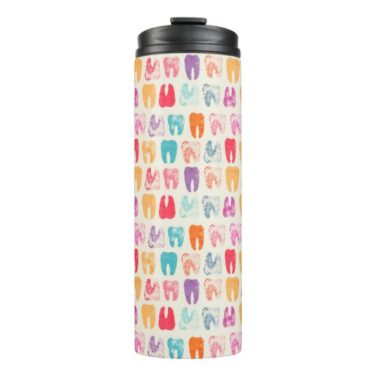 Grunge Tooth Pattern Thermosbeker (Voorkant)