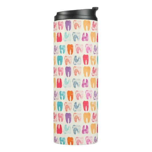 Grunge Tooth Pattern Thermosbeker (Gedraaid links)