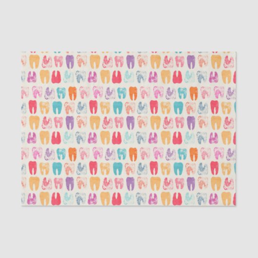 Grunge Tooth Pattern Tissuepapier (Voorkant)