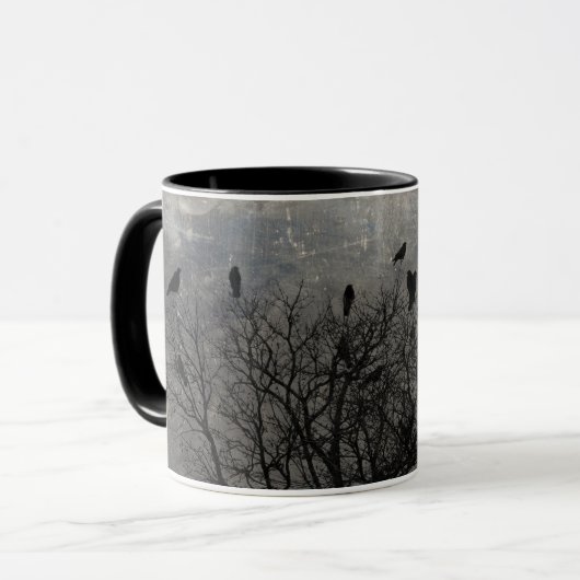 Grunge Tree Crows Mok (Voorkant links)