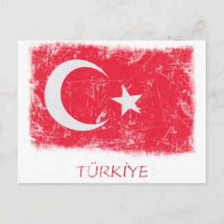 Grunge Turkey Flag Briefkaart