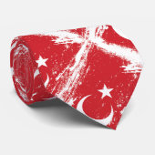 Grunge Turkey Flag Stropdas (Opgerold)