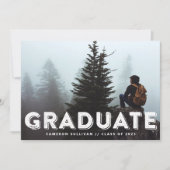 Grunge Typographie Photo Graduation Invitation (Devant)