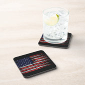 Grunge U.S.A vlag Bier Onderzetter (Rechterzijde)