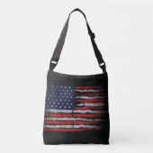 Grunge U.S.A vlag Crossbody Tas (Voorkant)