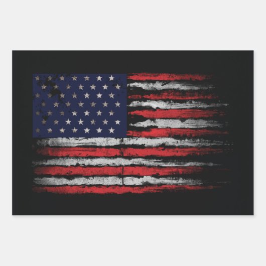 Grunge U.S.A vlag Inpakpapier Vel (Voorkant 3)