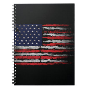Grunge U.S.A vlag Notitieboek