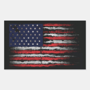 Grunge U.S.A vlag Rechthoekige Sticker