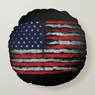 Grunge U.S.A vlag Rond Kussen