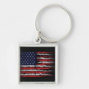 Grunge U.S.A vlag Sleutelhanger