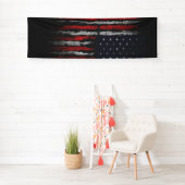 Grunge U.S.A vlag Spandoek (Insitu)