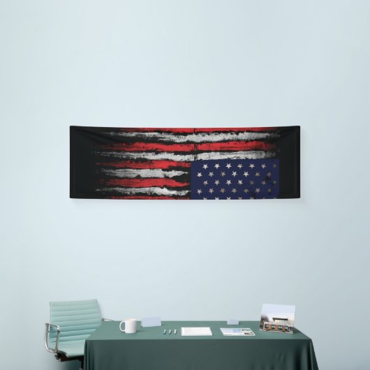 Grunge U.S.A vlag Spandoek (Beurs)