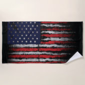 Grunge U.S.A vlag Strandlaken (Voorkant)