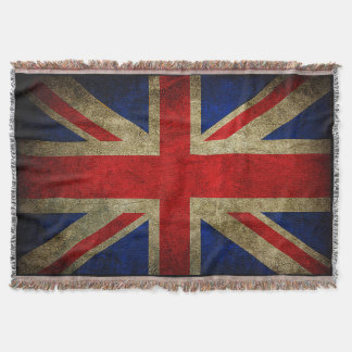  Grunge UK Flag Throw Blankets Blankets Deken
