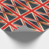 Grunge UK Flag Union Jack Premium-opvulpapier Cadeaupapier (Hoek)