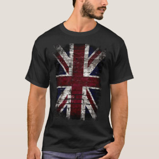 Grunge UK-vlag, Groot-Brittannië, Punk stijl distr T-shirt