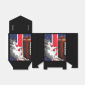 Grunge unie jack vlag telefooncel kitty kat bedankdoosjes (Uitgevouwen)