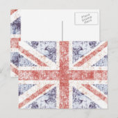 Grunge Union Jack - carte postale légère (Devant / Derrière)