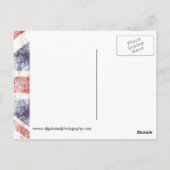 Grunge Union Jack - carte postale légère (Dos)