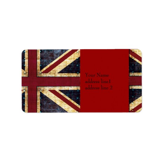 Grunge Union jack étiquette (Devant)