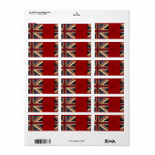 Grunge Union jack étiquette (Feuille entière)