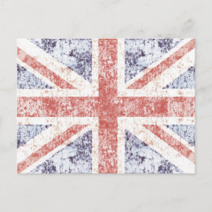 Grunge Union Jack - licht briefkaart