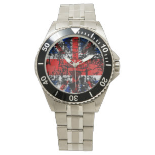 Grunge Union Jack Mannen Watch Horloge
